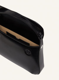 4pcs NEW / MEDIUM SLEEK LEATHER BAG - Black