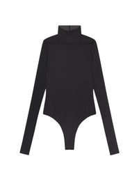 BLACK NECKLINE 2ND SKIN BODYSUIT
