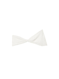 Asymmetrical draped bra - Heritage White