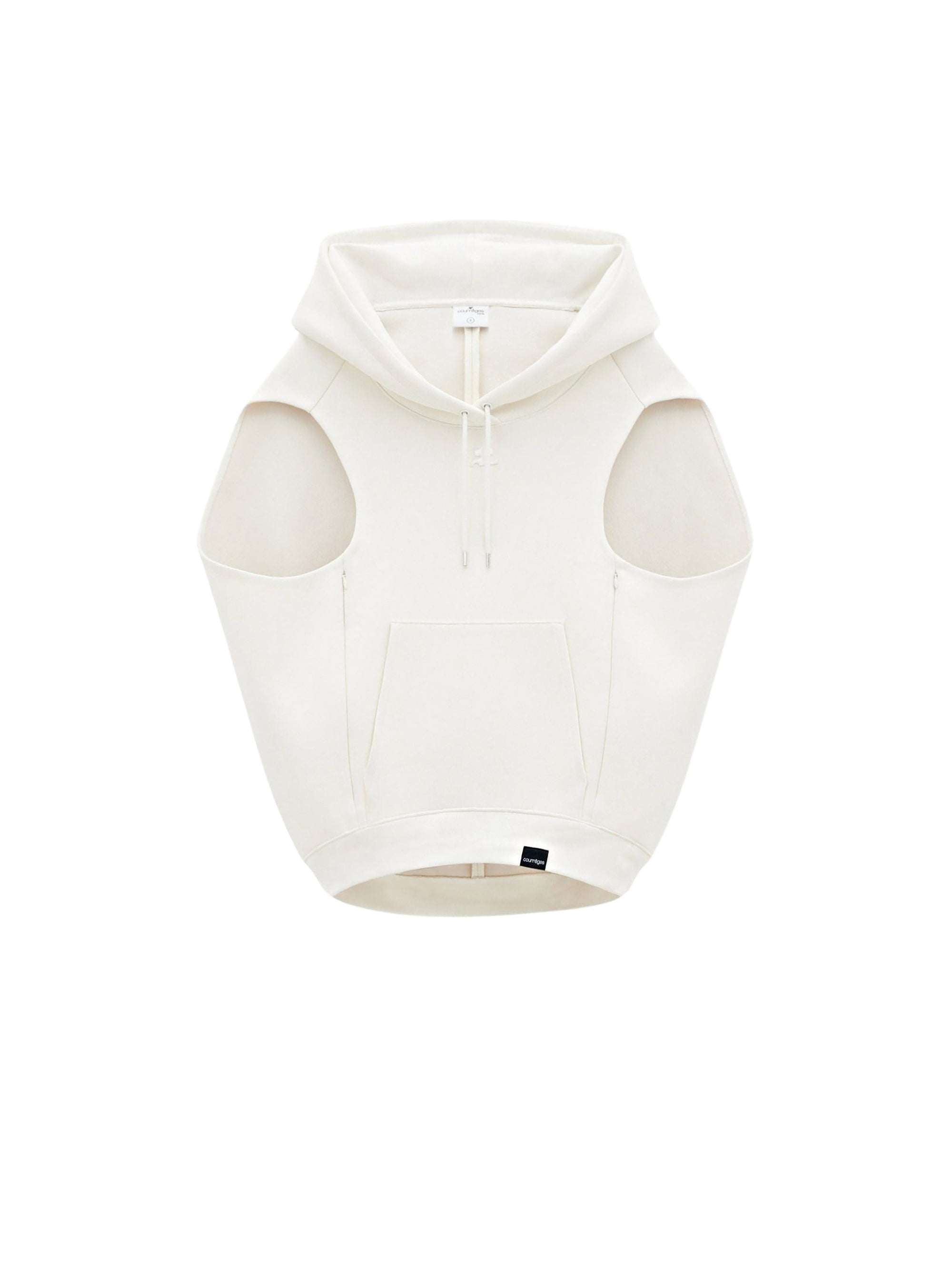 12pcs RELIQUAT 190€ / Hoodie space sans manches en laine - Heritage white