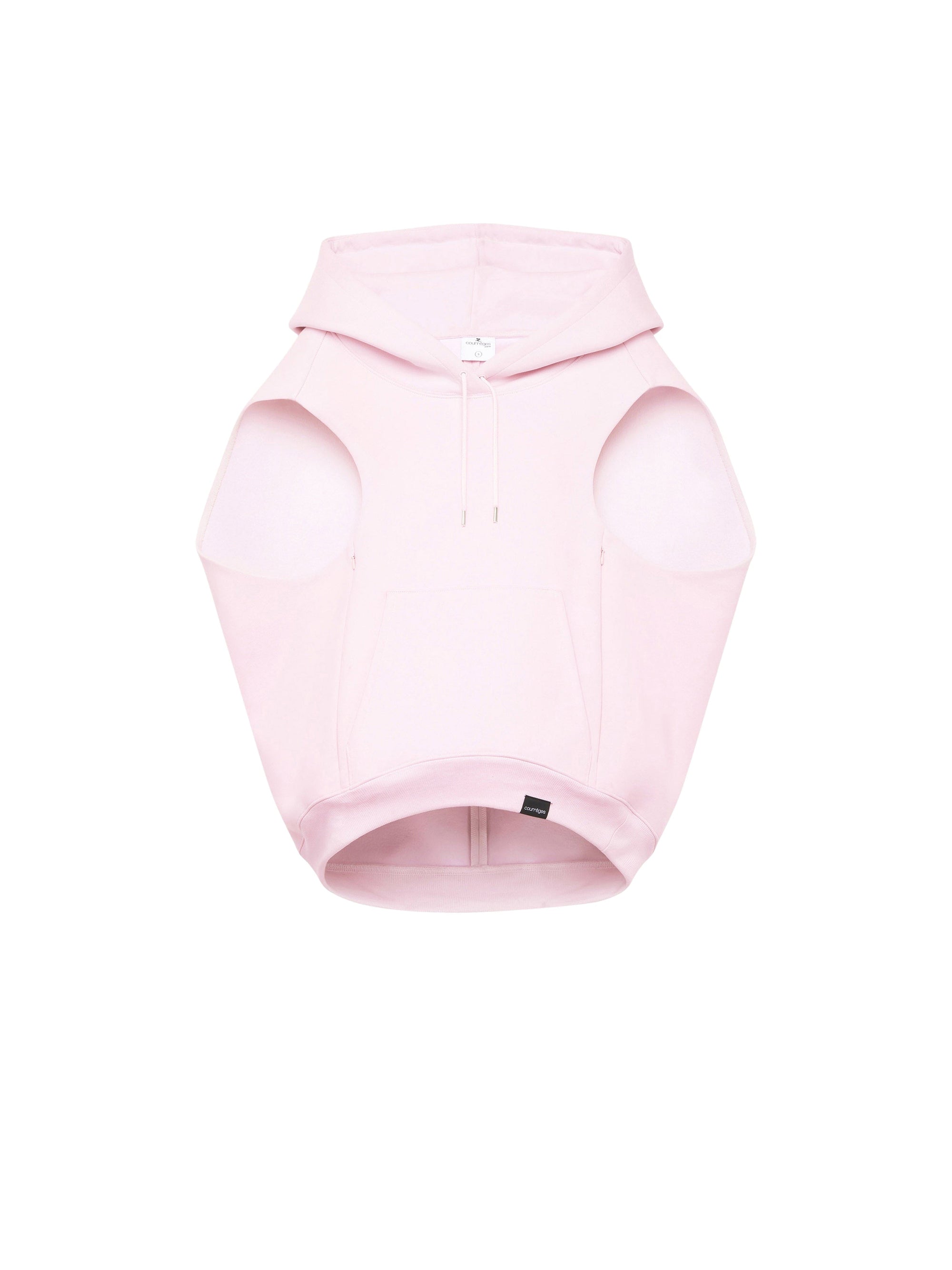 14pcs RELIQUAT 190€ / Hoodie space sans manches en laine - Powder pink