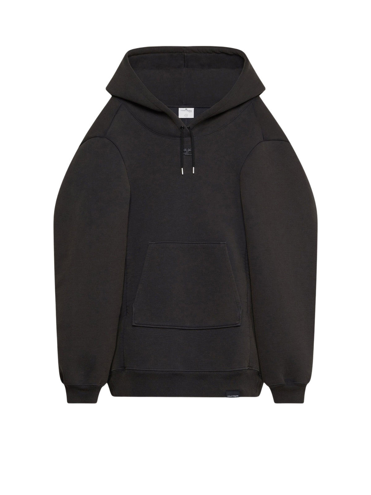 Sweat à capuche long Cocoon en molleton - Stonewashed Grey