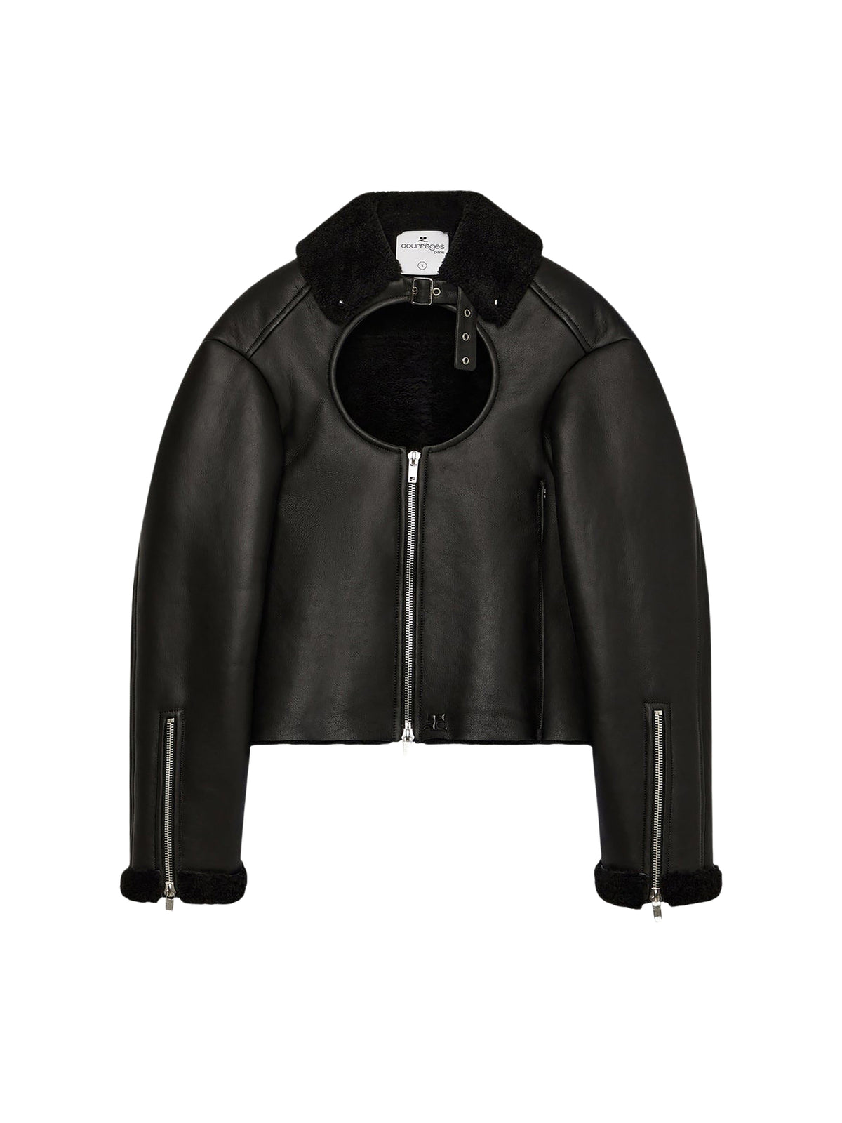 Veste bomber Holistic en shearling - Black