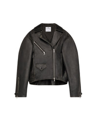 12pcs NEW / VESTE BIKER CUIR  - Black