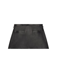 PRIX MARQUE : 350 / MINI JUPE À SANGLE CUIR-36