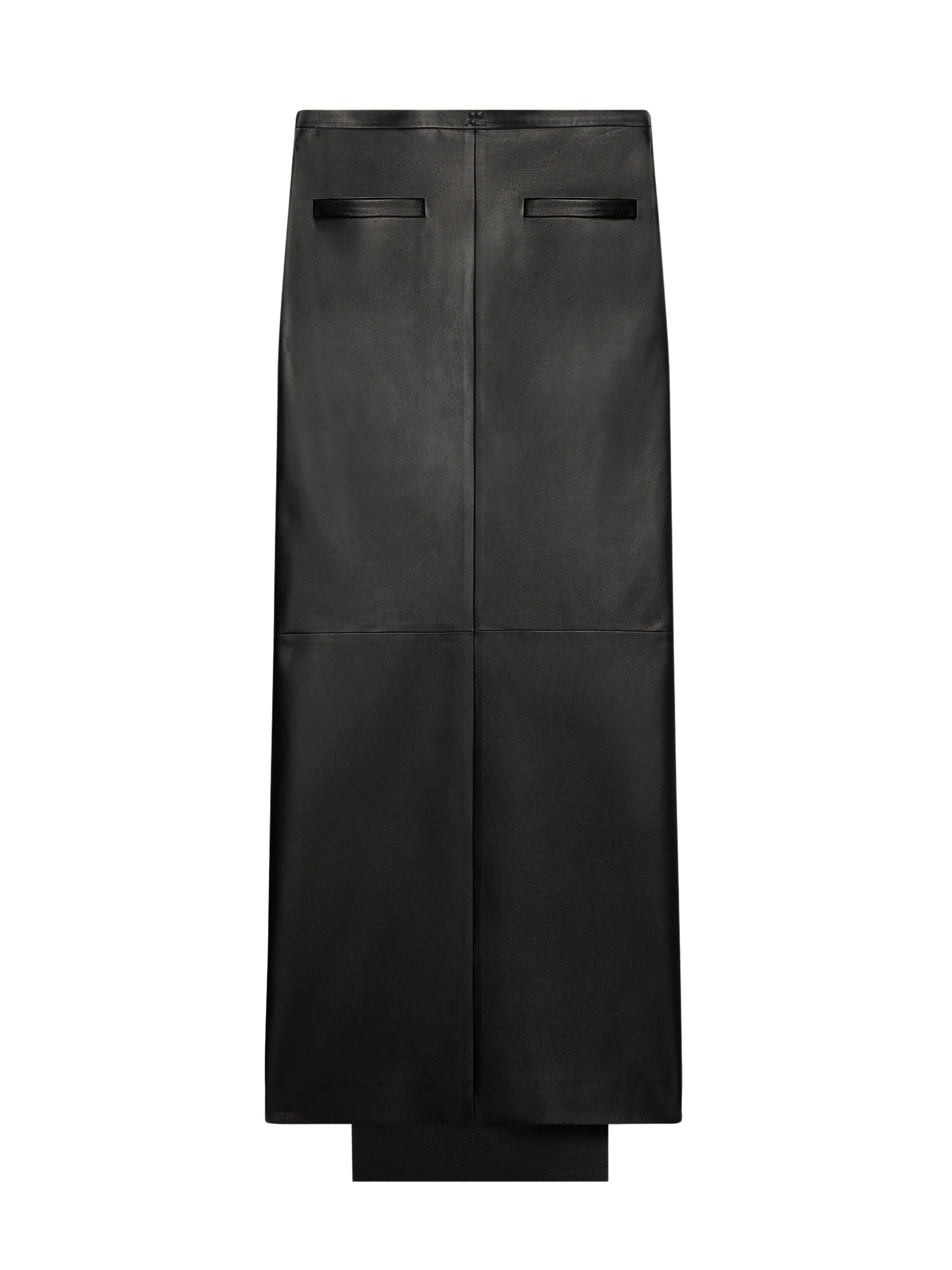 2pcs NEW / JUPE LONGUE CUIR VINTAGE - Black