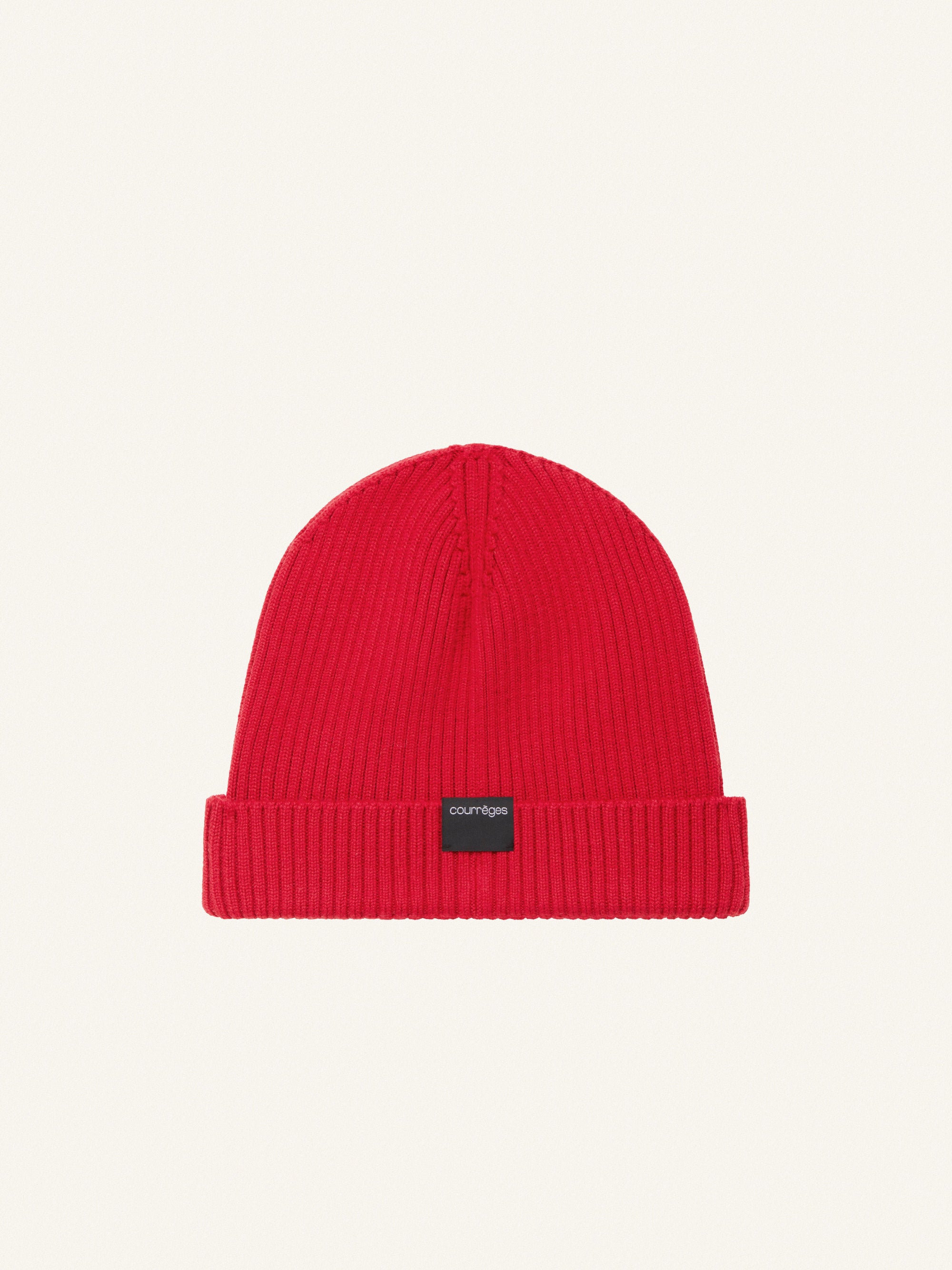 35pcs RELIQUAT 65€ / Chapeau AC logo en maille côtelé en laine - Red