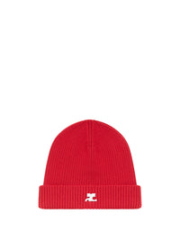 35pcs RELIQUAT 65€ / Chapeau AC logo en maille côtelé en laine - Red
