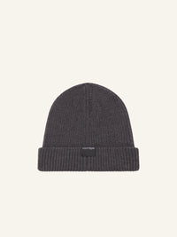 99pcs RELIQUAT 65€ / Chapeau AC logo en maille côtelé en laine - Anthracite chine