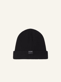 21pcs RELIQUAT 65€ / Chapeau AC logo en maille côtelé en laine - Black