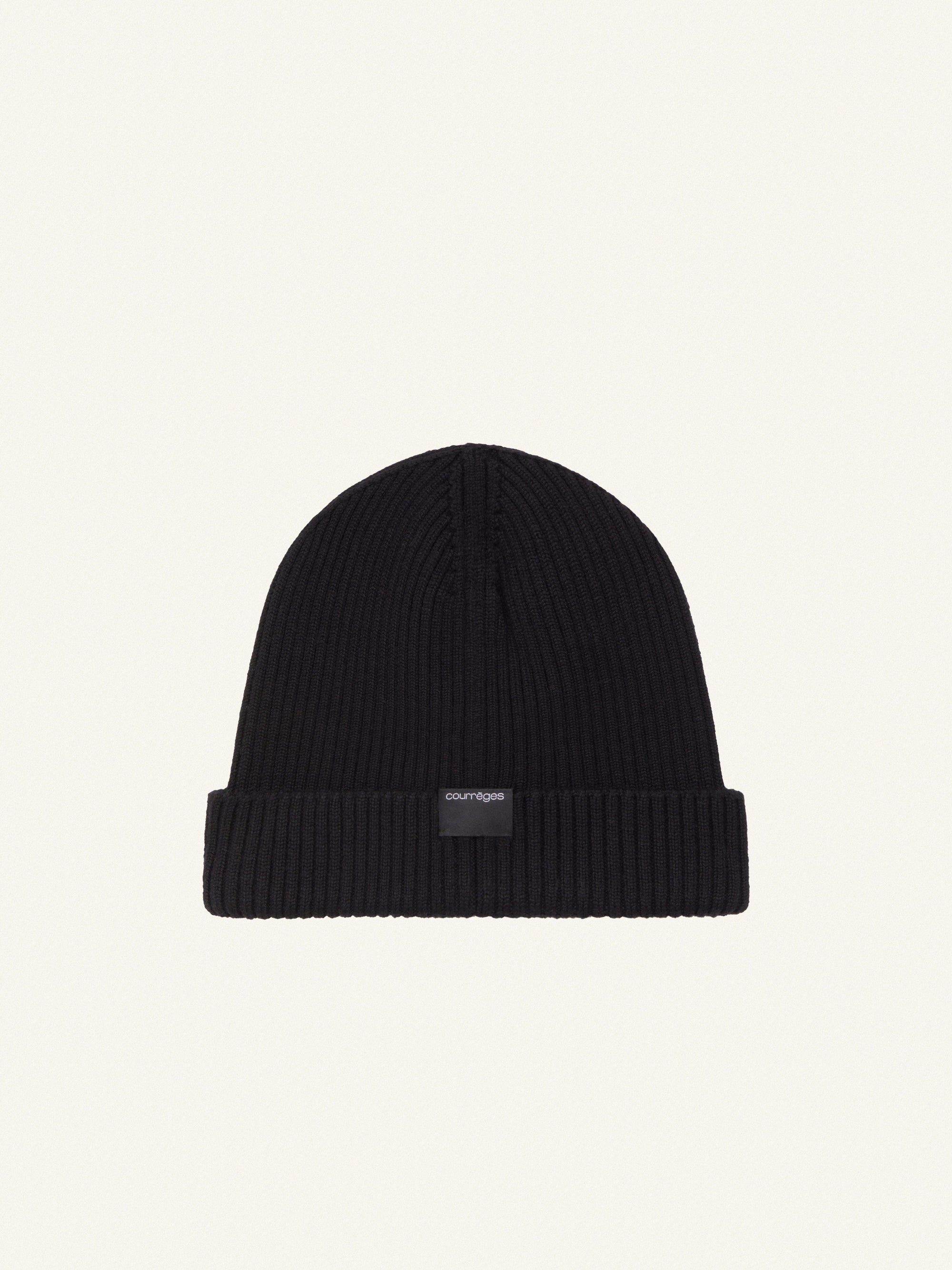 21pcs RELIQUAT 65€ / Chapeau AC logo en maille côtelé en laine - Black