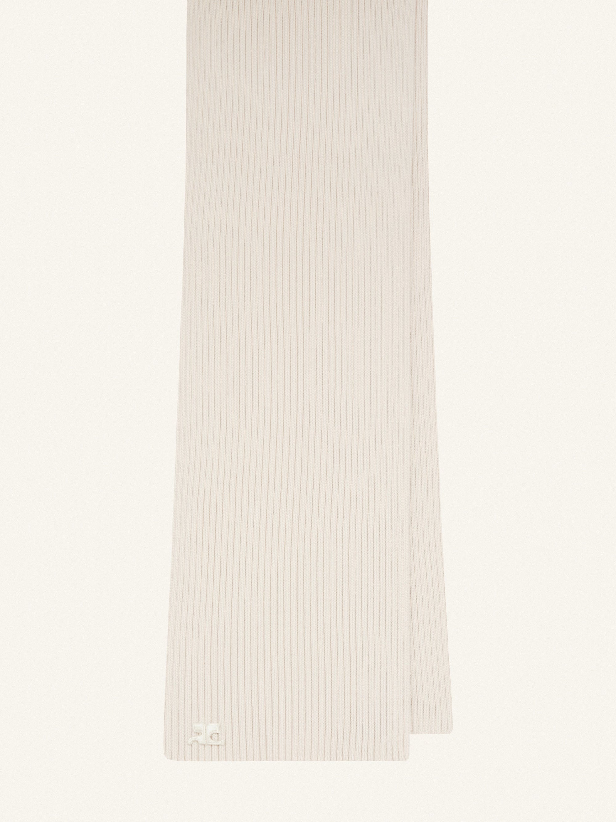 31pcs RELIQUAT 120€ / Écharpe AC logo en maille côtelé en laine - Oatmeal
