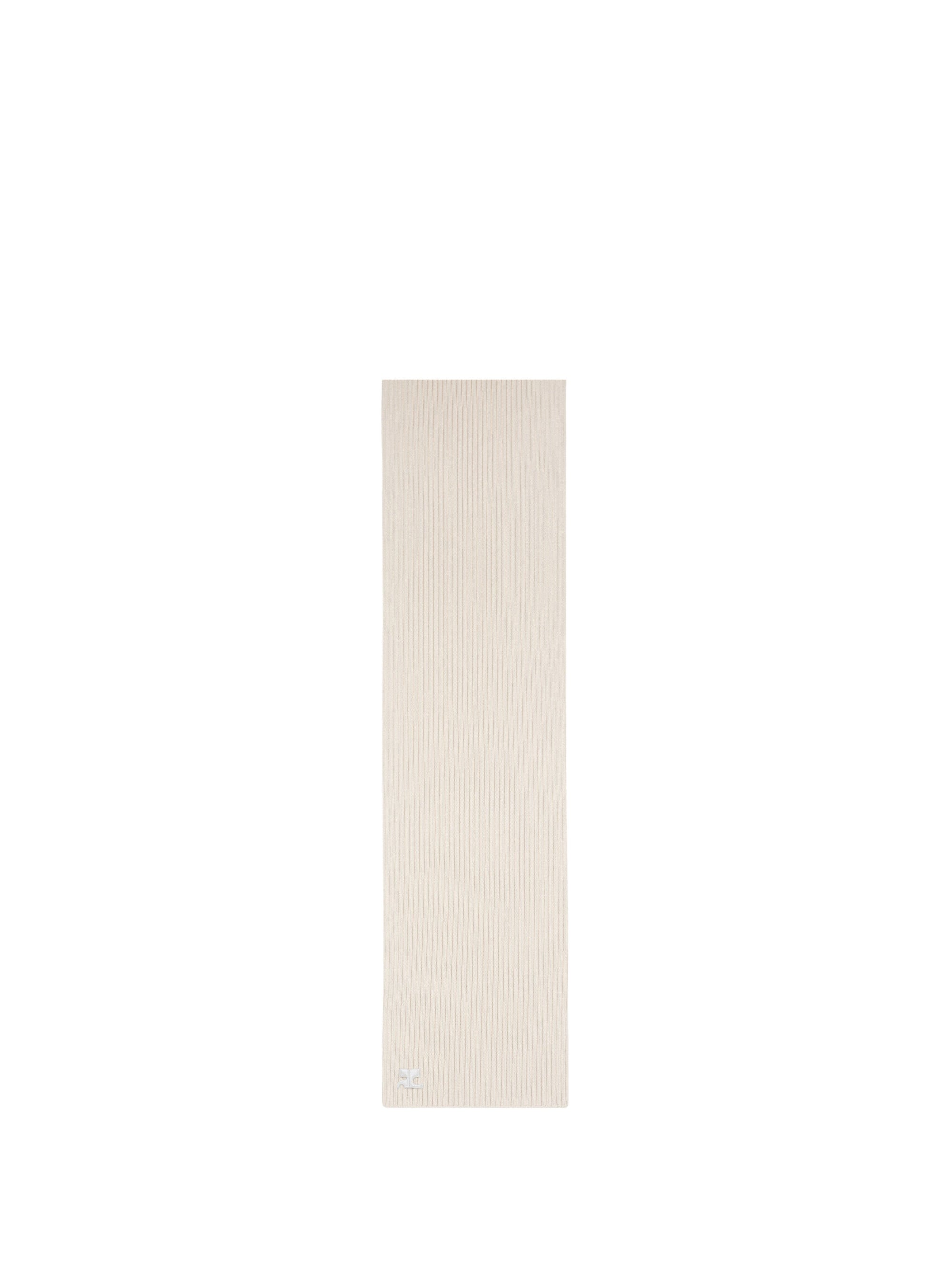 31pcs RELIQUAT 120€ / Écharpe AC logo en maille côtelé en laine - Oatmeal