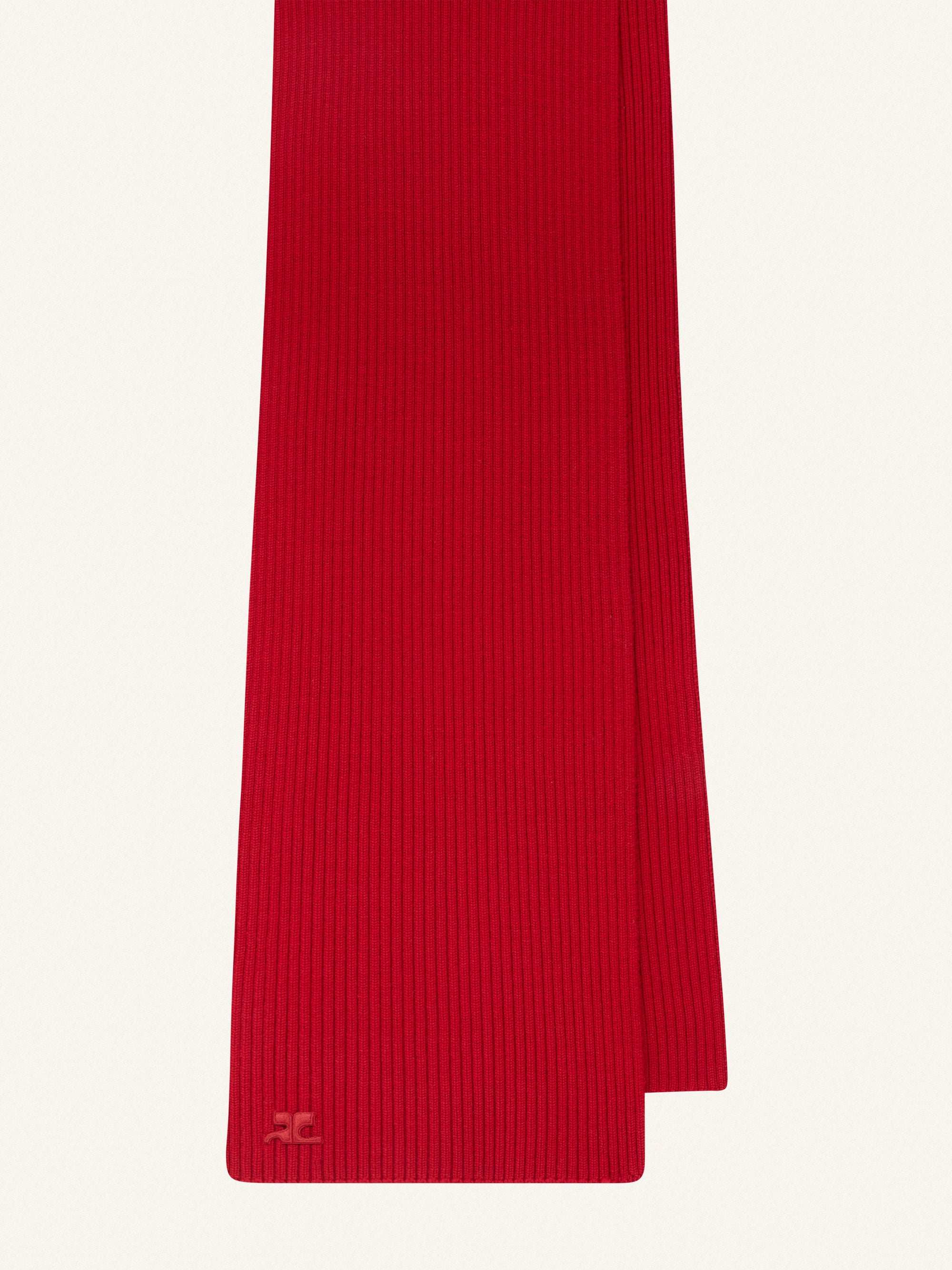 8pcs RELIQUAT 95€ / Echarpe AC logo en maille côtelé en laine - Red