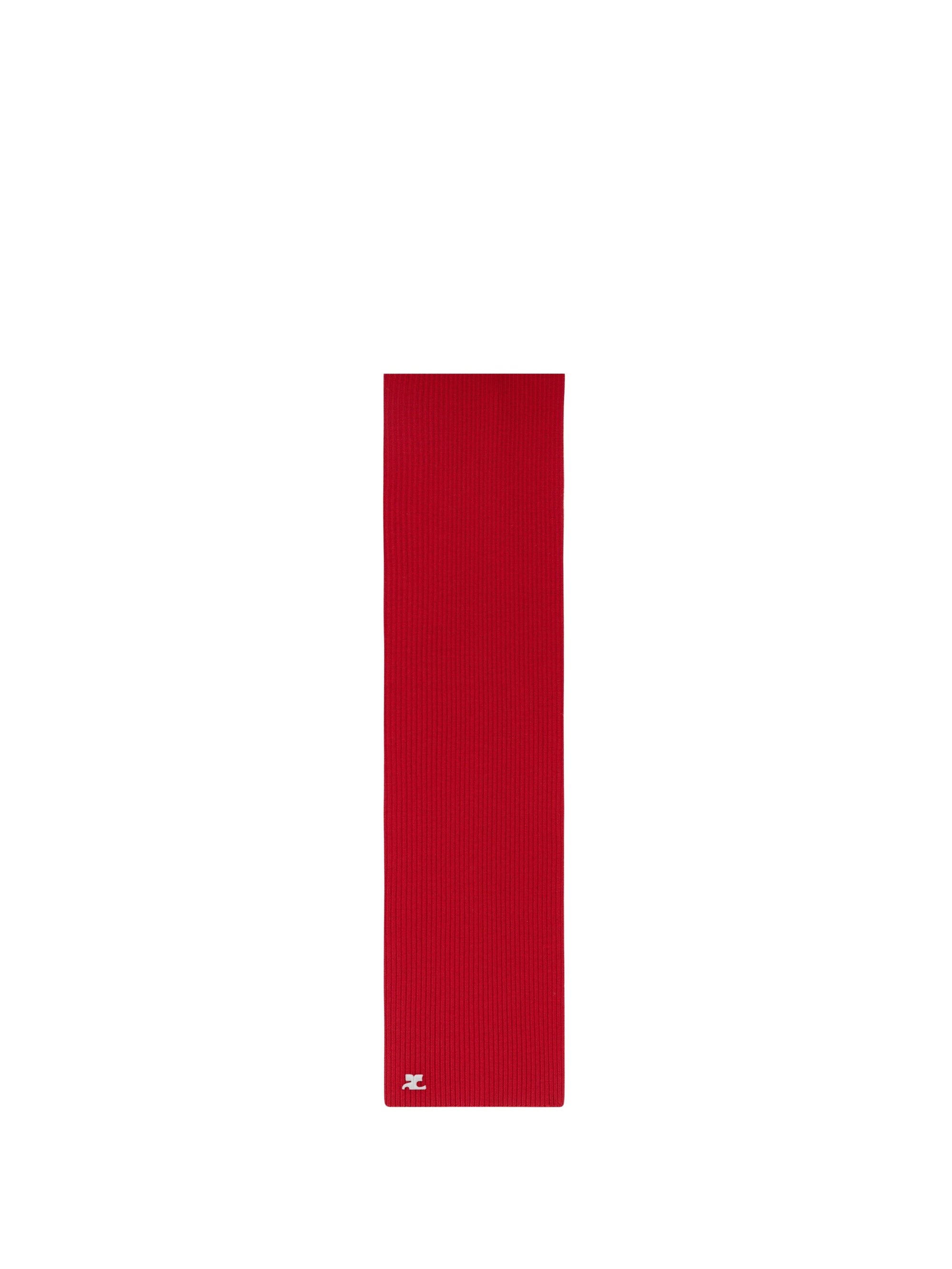 8pcs RELIQUAT 95€ / Echarpe AC logo en maille côtelé en laine - Red