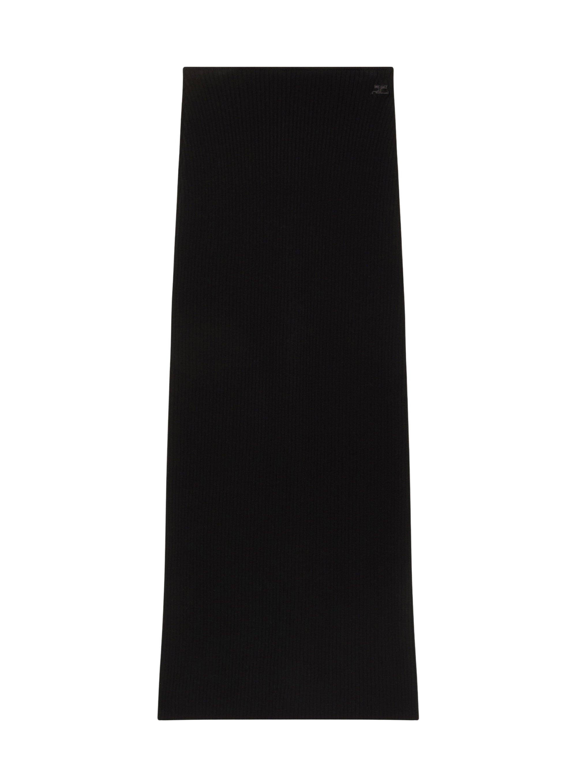 4pcs RELIQUAT 190€ / Jupe tube en maille côtelé - Black