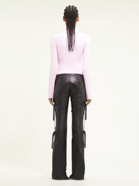 CIRCLE MOCKNECK RIB KNIT