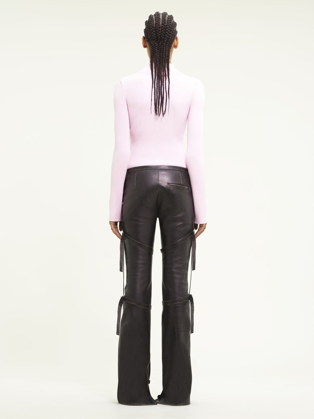 CIRCLE MOCKNECK RIB KNIT