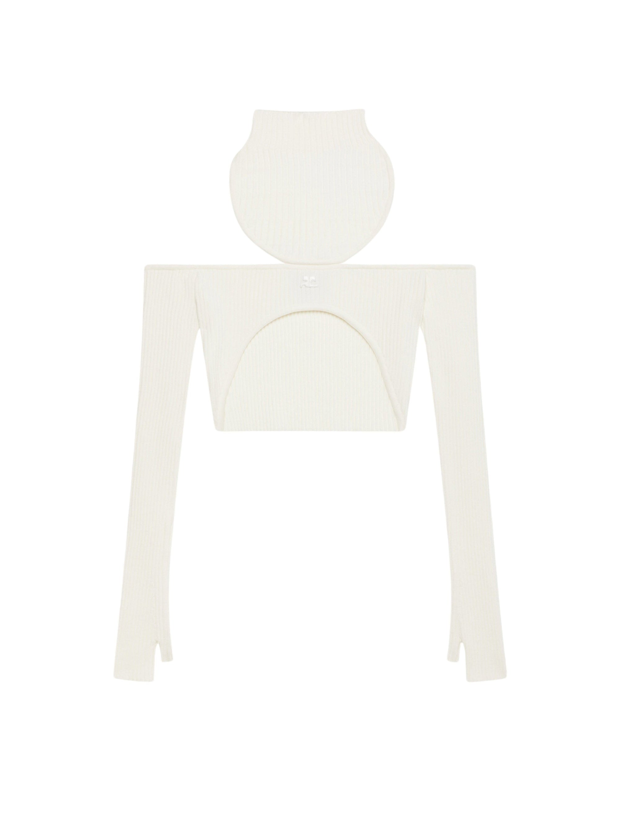 13pcs RELIQUAT 95€ / Pull holistic en maille côtelé - Heritage white