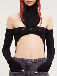 10pcs RELIQUAT 95€ / Pull holistic en maille côtelé - Black
