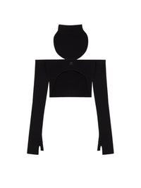 10pcs RELIQUAT 95€ / Pull holistic en maille côtelé - Black
