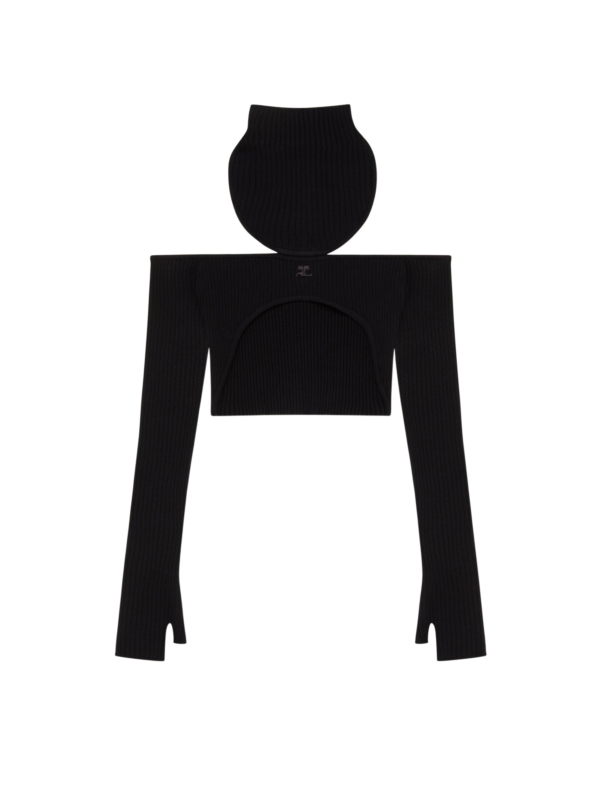 10pcs RELIQUAT 95€ / Pull holistic en maille côtelé - Black