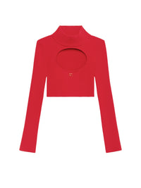 PRIX MARQUE : 100 / CIRCLE MOCKNECK RIB KNIT