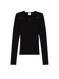 17pcs RELIQUAT 220€ / Pull encolure tricot milano - Black