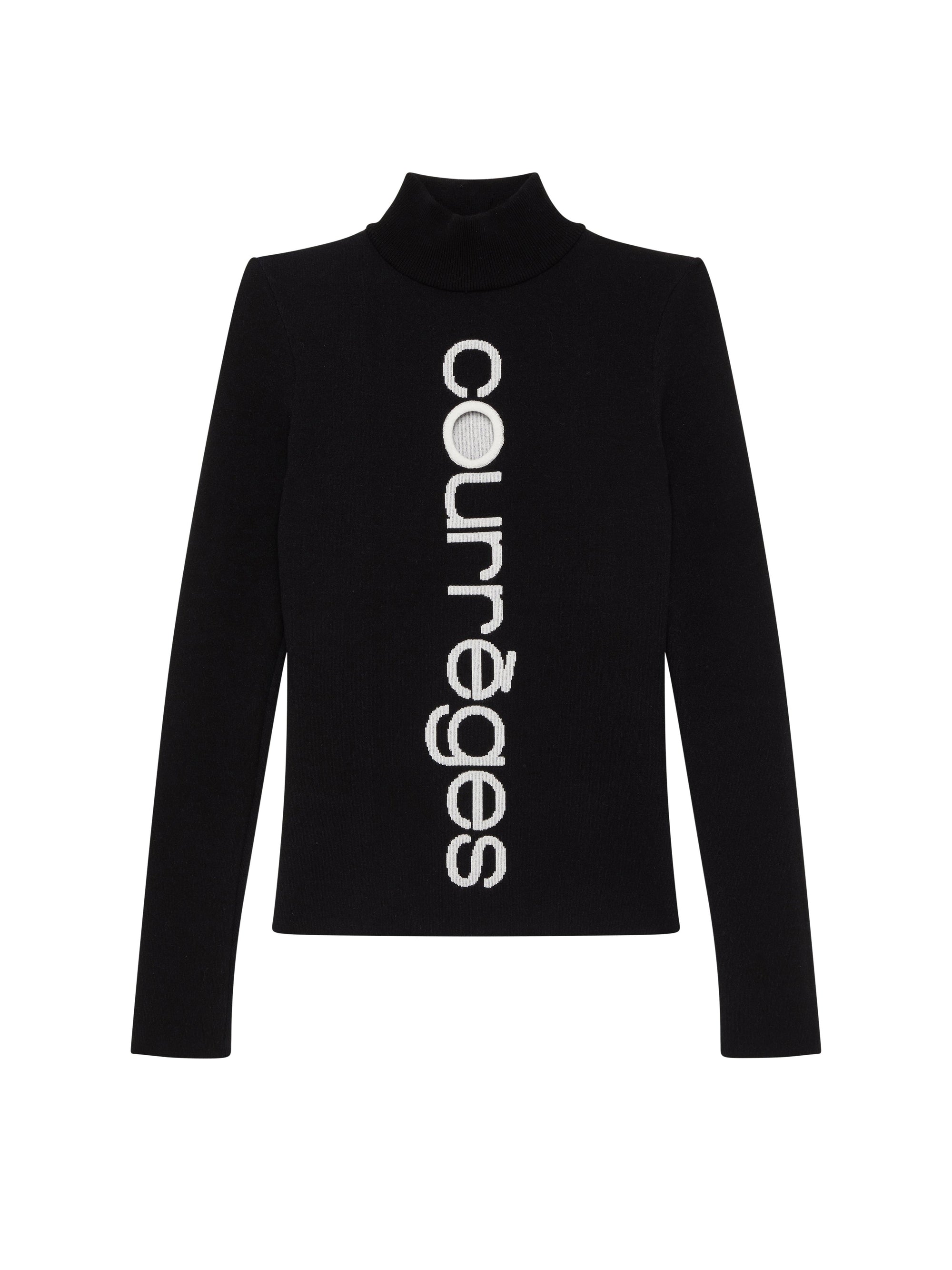 37pcs RELIQUAT 220€ / Pull courrèges intarsia - Black & Heritage white