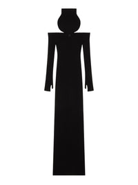 Robe longue Holistic en maille côtelée - Black