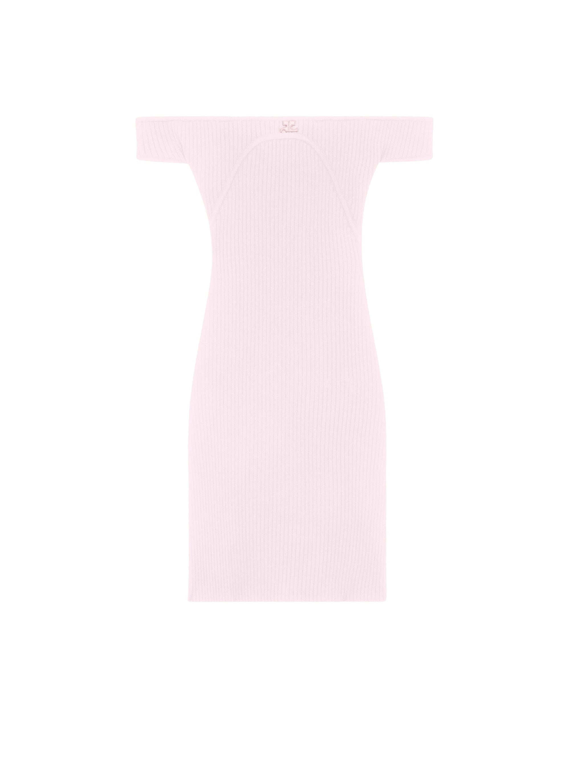 91pcs RELIQUAT 220€ / Robe bustier en maille côtelé - Powder pink