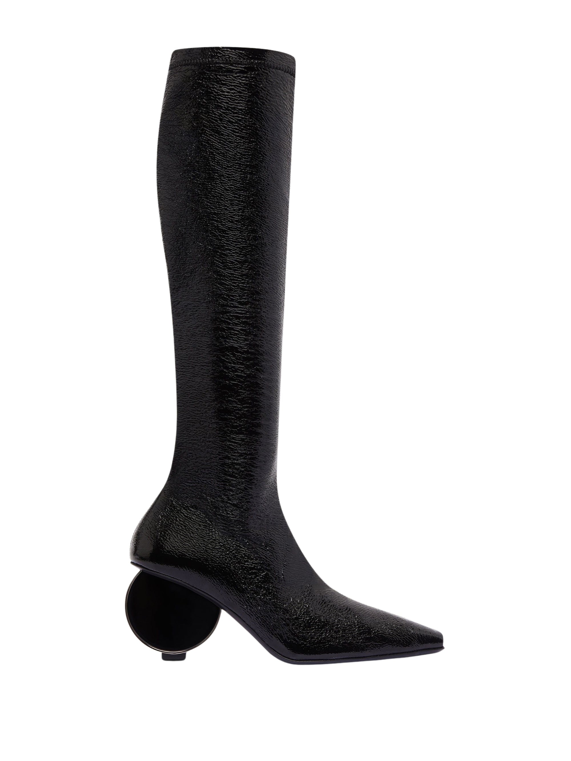 66pcs NEW / CIRCLE BOOTS IN STRETCH VINYL - Black