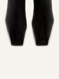 71pcs NEW / BOOTS WITH AC BATON HEEL IN STRETCH VINYL - Black