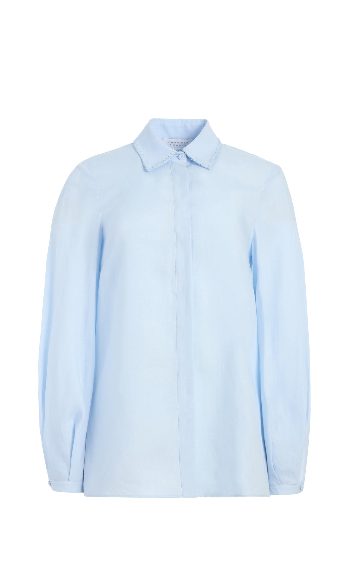 Delmer Top en bleu clair lin d’aloès popeline de chemise