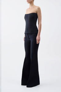 Black / Top Una en laine - Black