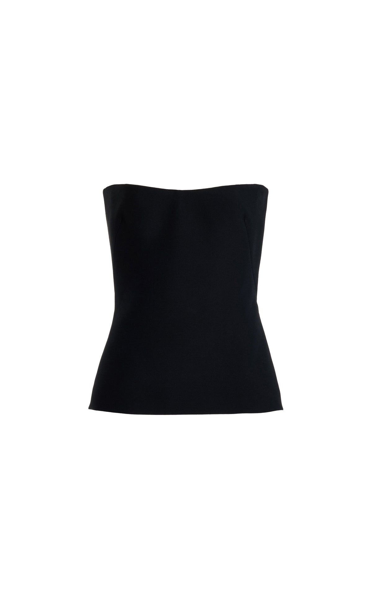 Una Top en noir structured laine soie cady