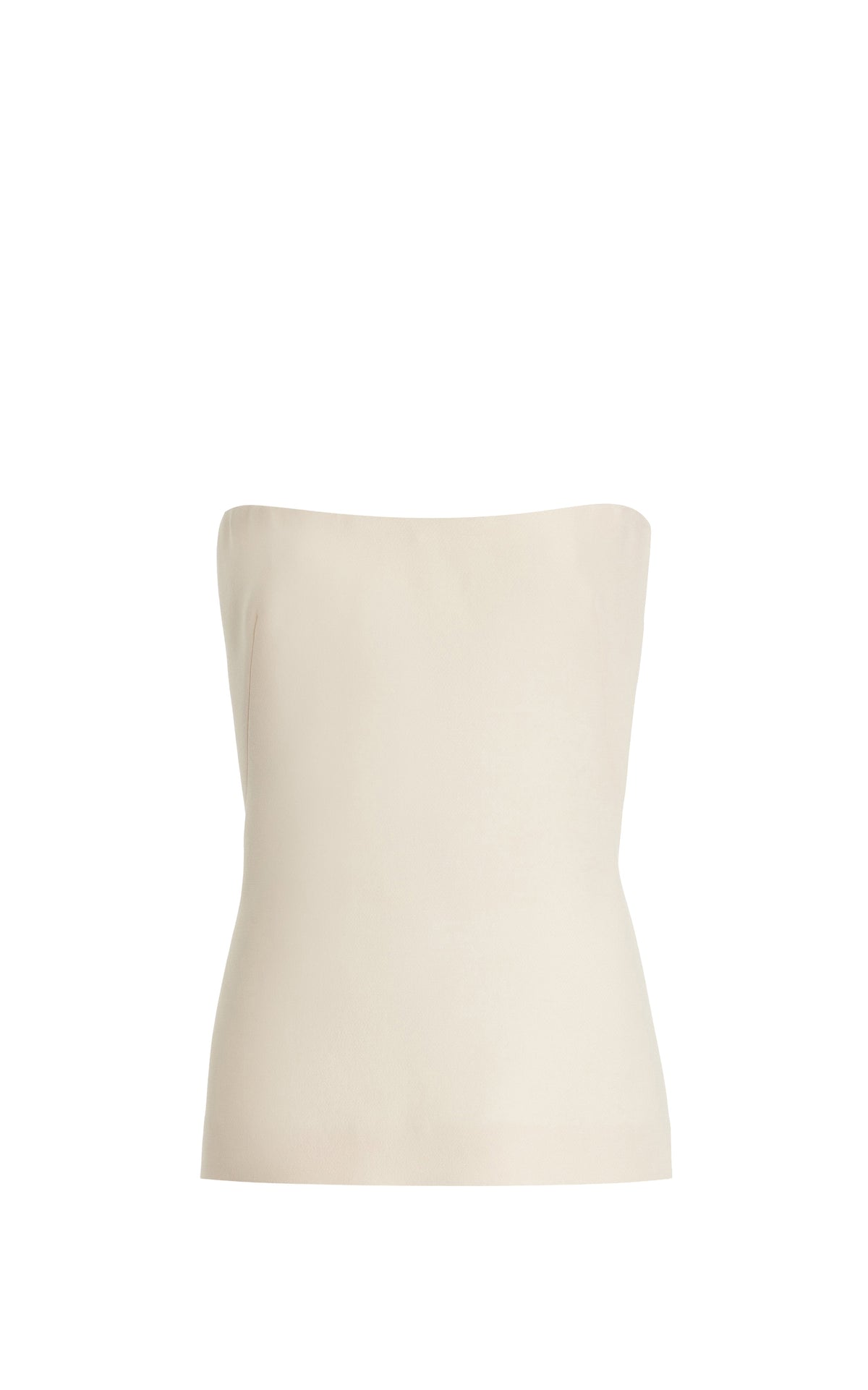 Una Top en ivoire structured laine soie cady