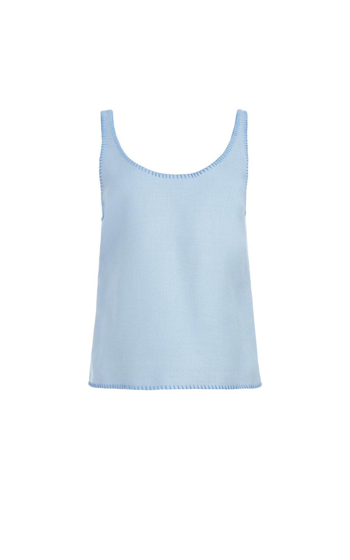Stone Blue / Débardeur Muriel en soie et laine - Stone Blue