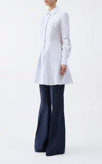 Garcia Top en blanc coton Sea Island popeline
