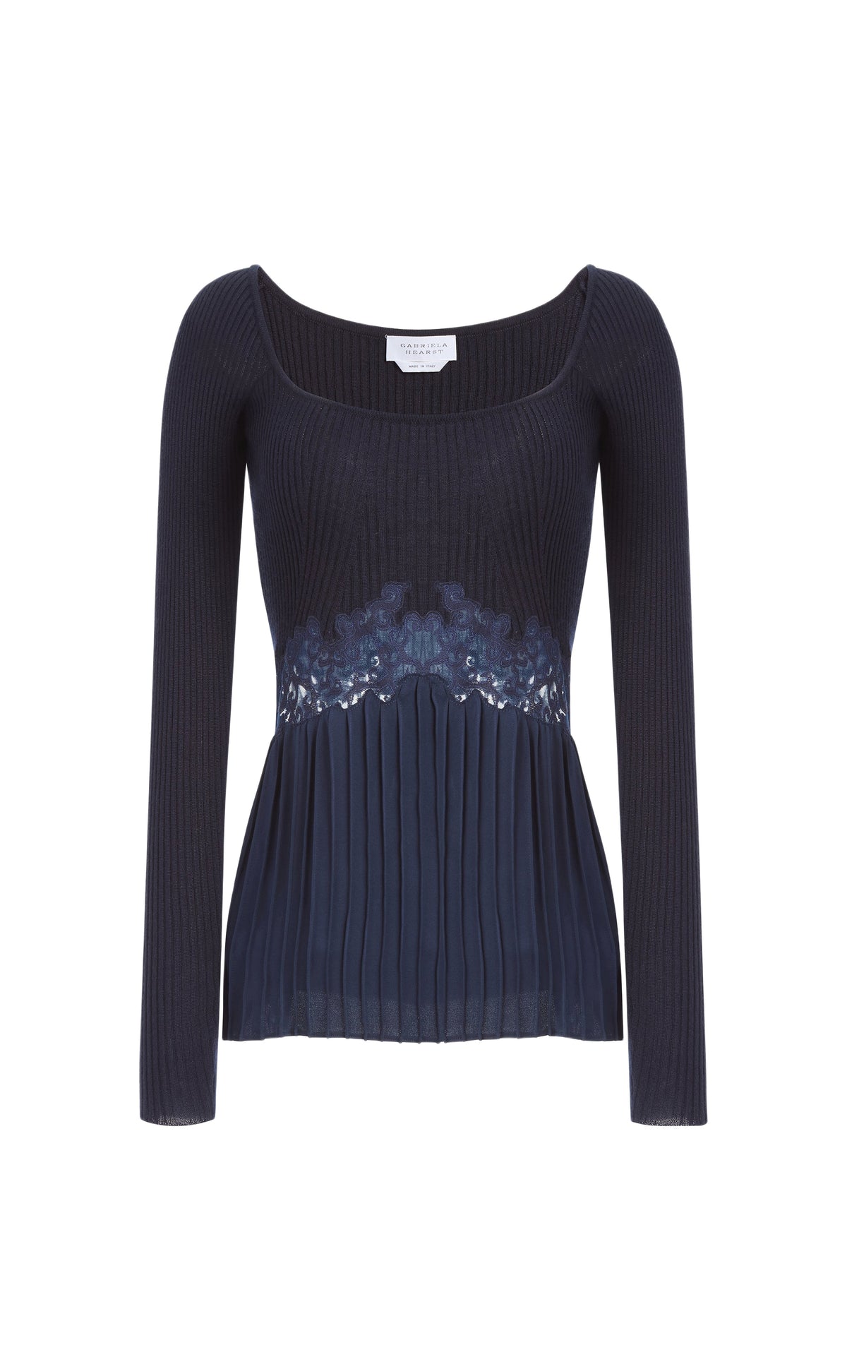 Navy / Top Fini en soie - Navy