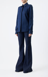 Denim / Chemise Cruz coton et lin - Denim