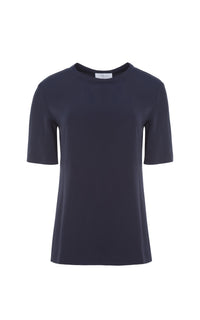Navy / T-shirt Elisa en soie - Navy