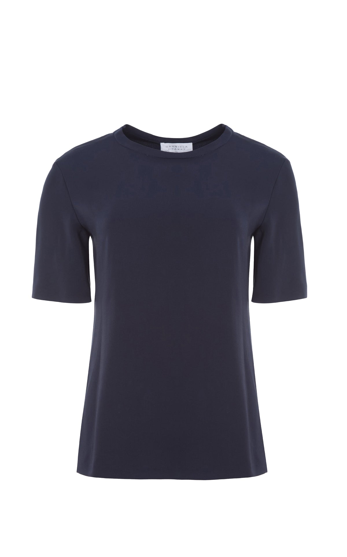 Elisa Top en bleu marine fluid soie crêpe