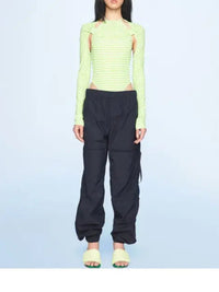 55€ / 0 sold //2 QTY / ST0%   Body Nodi à découpes - Green Checks