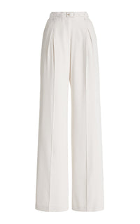 Ivory / Pantalon Maura en soie - Ivory