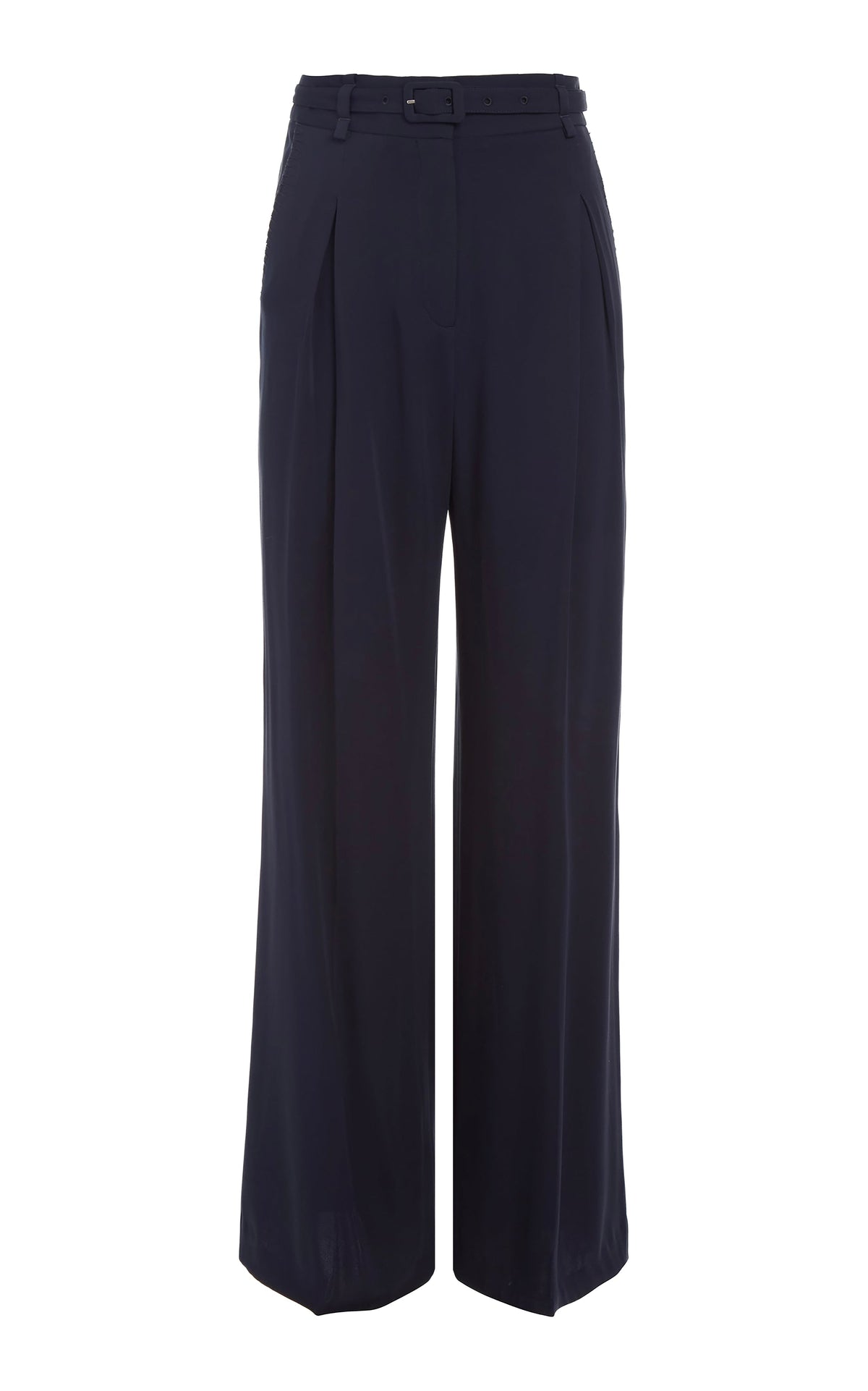 Maura Pant en bleu marine fluid soie crêpe