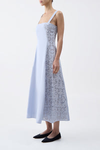 Light Blue / Robe Lenya à dentelle - Light Blue