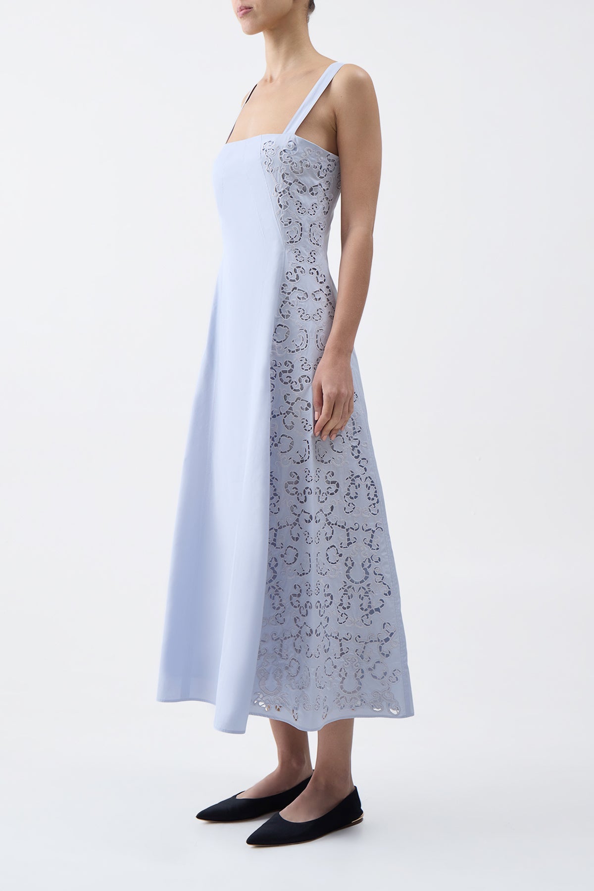 Light Blue / Robe Lenya à dentelle - Light Blue