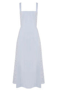 Lenya Dress en bleu clair coton Sea Island popeline
