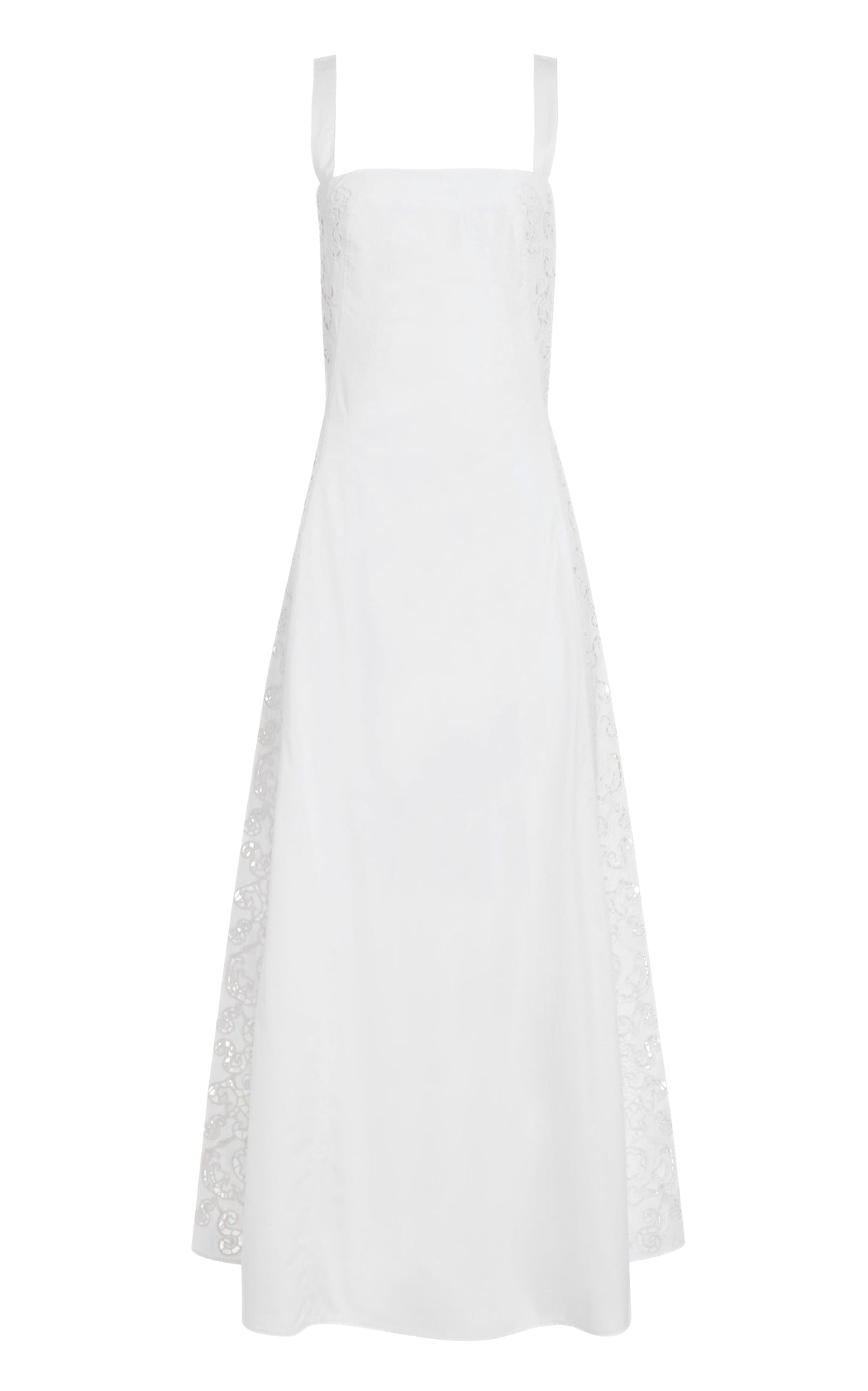 Lenya Dress en blanc coton Sea Island popeline